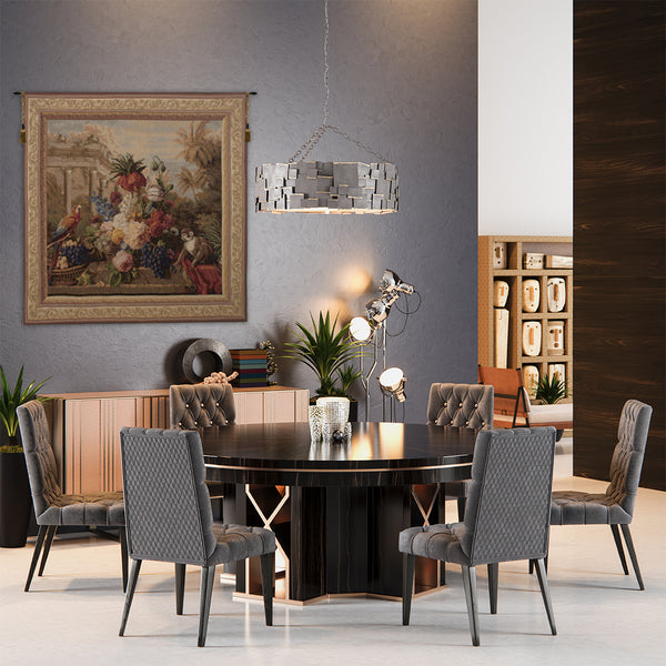 Bouquet Exotique with Monkey French Tapestry