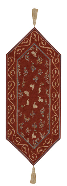 Medieval Rabbit II French Tapestry Table Runner