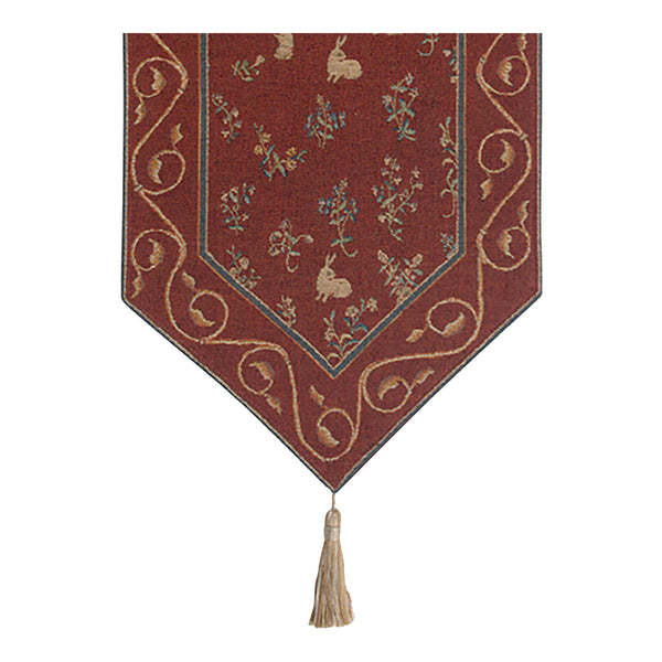 Medieval Rabbit II French Tapestry Table Runner