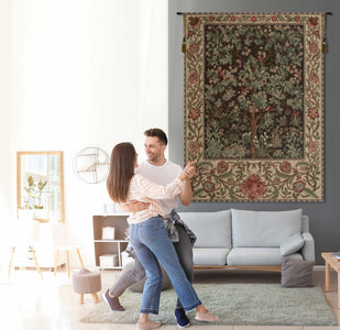 Tree of Life - Brown Belgian Tapestry