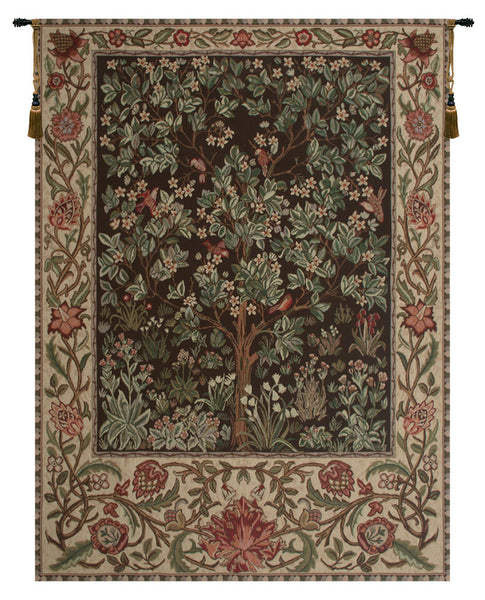 Tree of Life - Brown Belgian Tapestry