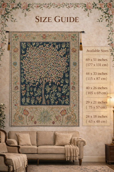 Pastel Tree of Life Belgian Tapestry