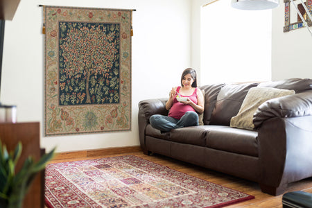 Pastel Tree of Life Belgian Tapestry