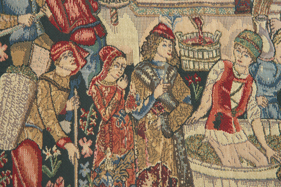Vendages (Red) Belgian Tapestry