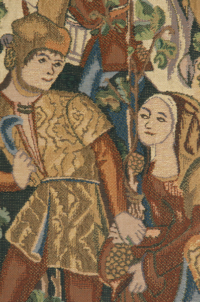 Vendages, Right Side (Rust) Belgian Tapestry