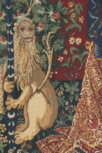 Lady and the Organ II Belgian Tapestry