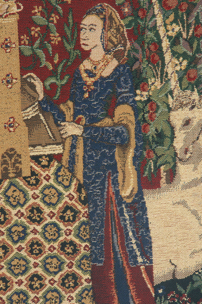 Lady and the Organ III  Belgian Tapestry