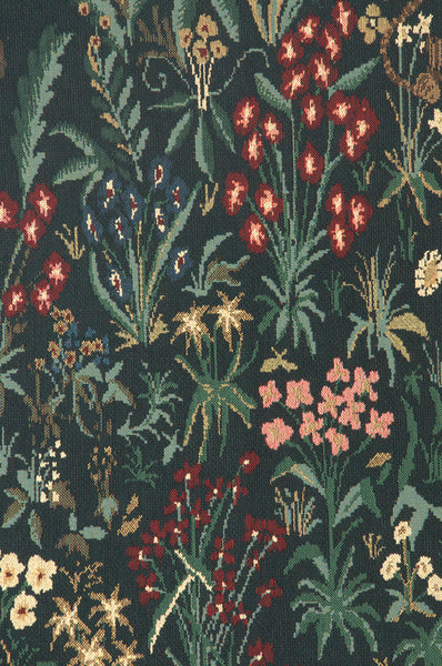 Unicorn In Captivity II (With Border) Belgian Tapestry