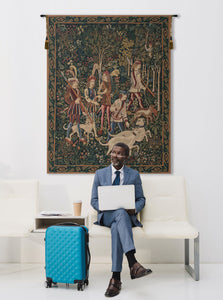 Unicorn Hunt with Border Belgian Tapestry