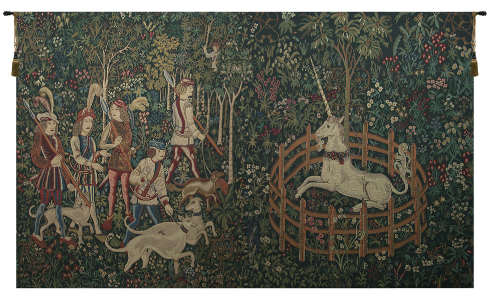 Unicorn Captive and Unicorn Hunt Belgian Tapestry