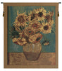 Sunflowers, Gold Belgian Tapestry