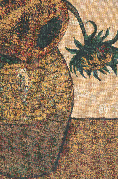 Sunflowers, Beige Belgian Tapestry