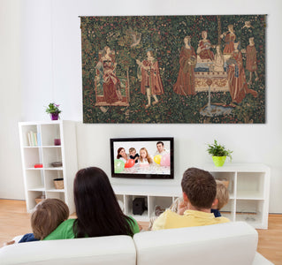Bath and Reading in the Garden Belgian Tapestry