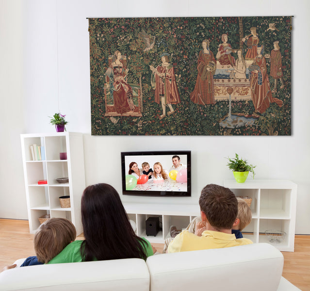 Bath and Reading in the Garden Belgian Tapestry
