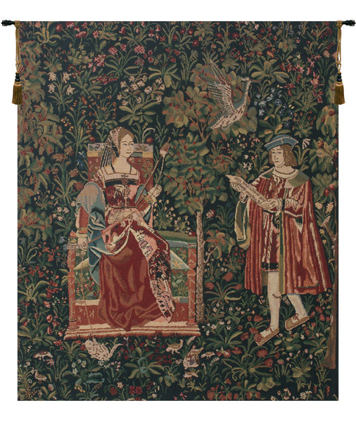 Reading in the Garden Belgian Tapestry