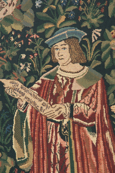 Reading in the Garden Belgian Tapestry