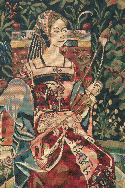 Reading in the Garden Belgian Tapestry