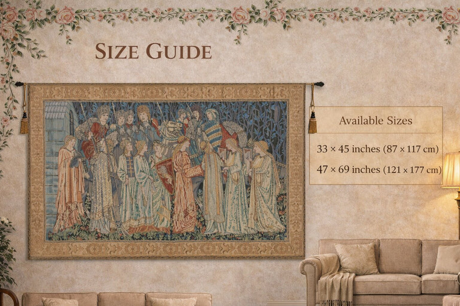 Knights Departure Belgian Tapestry