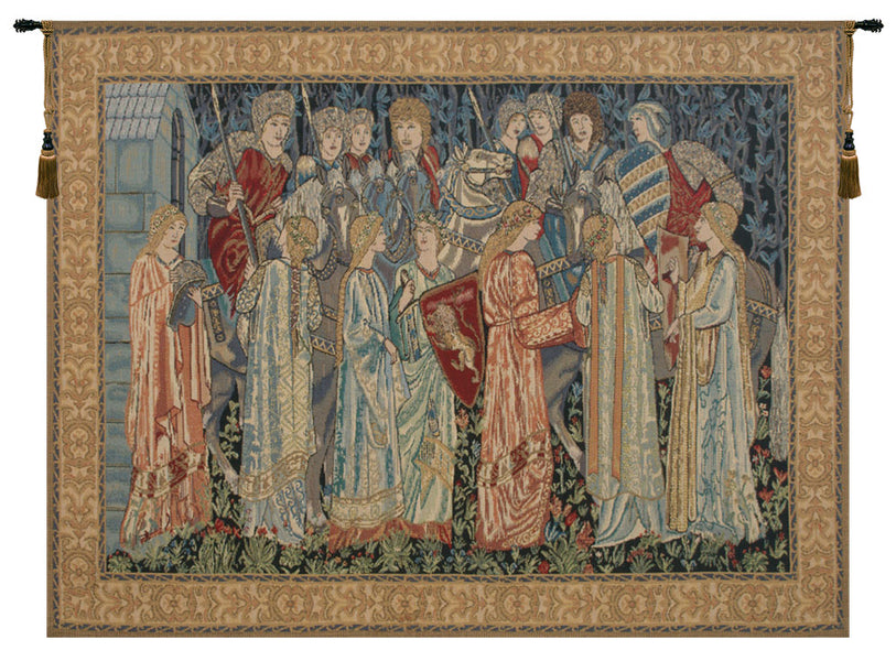 Knights Departure  Belgian Tapestry