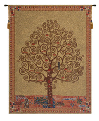 Klimt's Tree Of Life Belgian Tapestry by Gustav Klimt