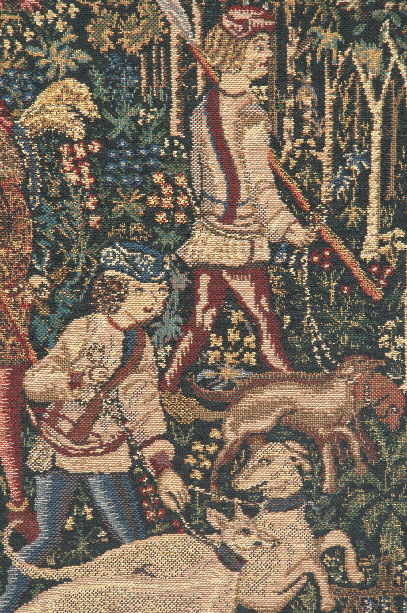 Unicorn Hunt with Loops Belgian Tapestry