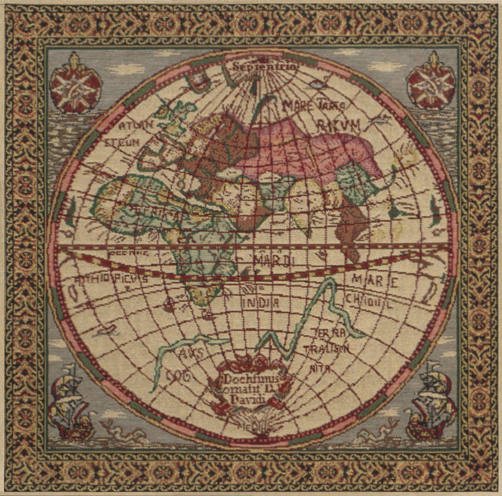Map of the East Belgian Cushion Cover
