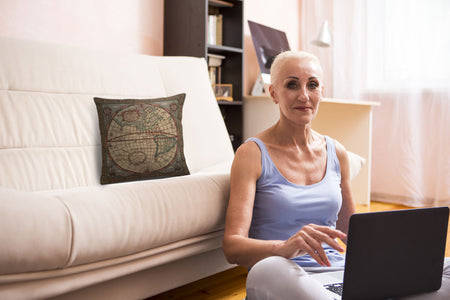 Map of the West Belgian Cushion Cover