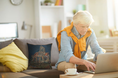 The Church of Auvers Belgian Cushion Cover