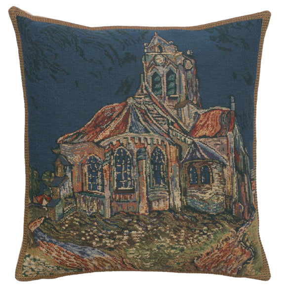 The Church of Auvers Belgian Cushion Cover