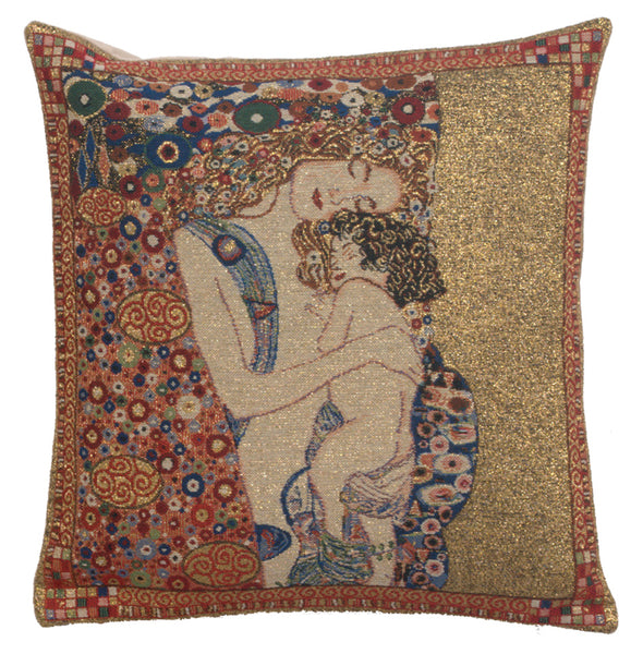 Mere et Enfant by Klimt Belgian Cushion Cover