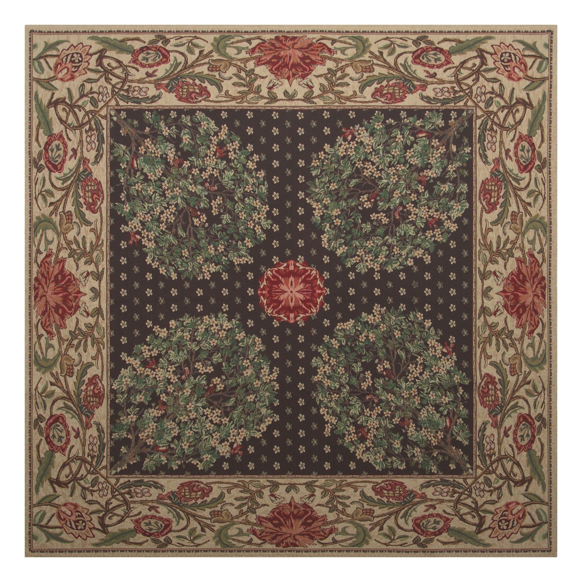 Tree of Life Brown Belgian Throw