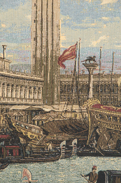 Bucintoro at the Dock Italian Tapestry Wall Hanging