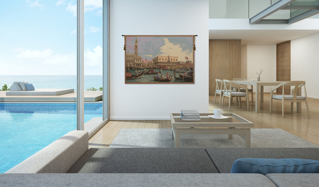 Bucintoro Venice Italian Tapestry Wall Hanging