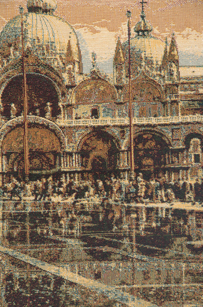 Alta Marea in Piazza San Marco Italian Tapestry Wall Hanging