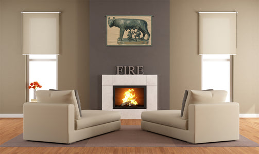 Lupa Capitolina Italian Tapestry Wall Hanging