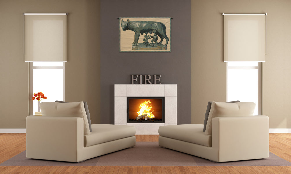 Lupa Capitolina Italian Tapestry Wall Hanging