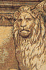 Lion with Books Italian Tapestry Wall Hanging