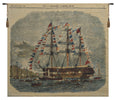 Antique Clipper Ship Fine Art Tapestry