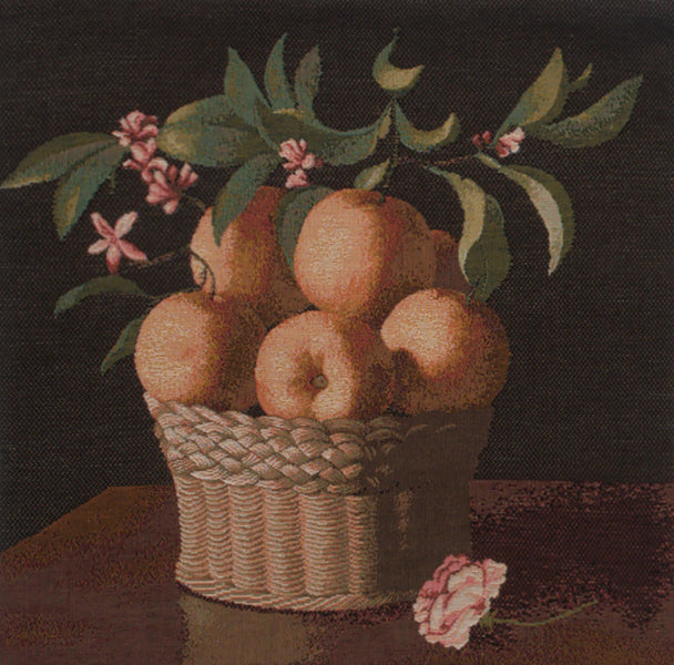 Orange Basket French Tapestry Cushion