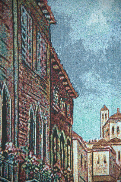 Canal With Shops II Tapestry Wall Hanging
