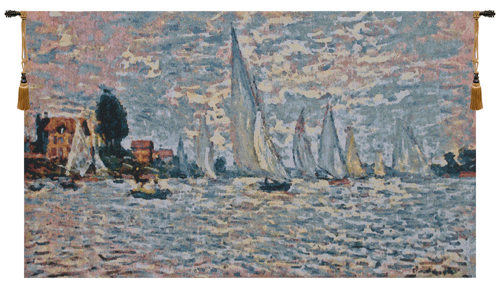 Regatta a l'argenteuil Belgian Tapestry Wall Hanging