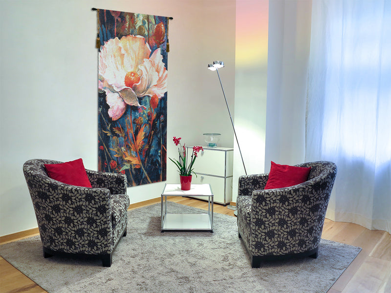 In Your Light Blue Belgian Tapestry Wall Hanging