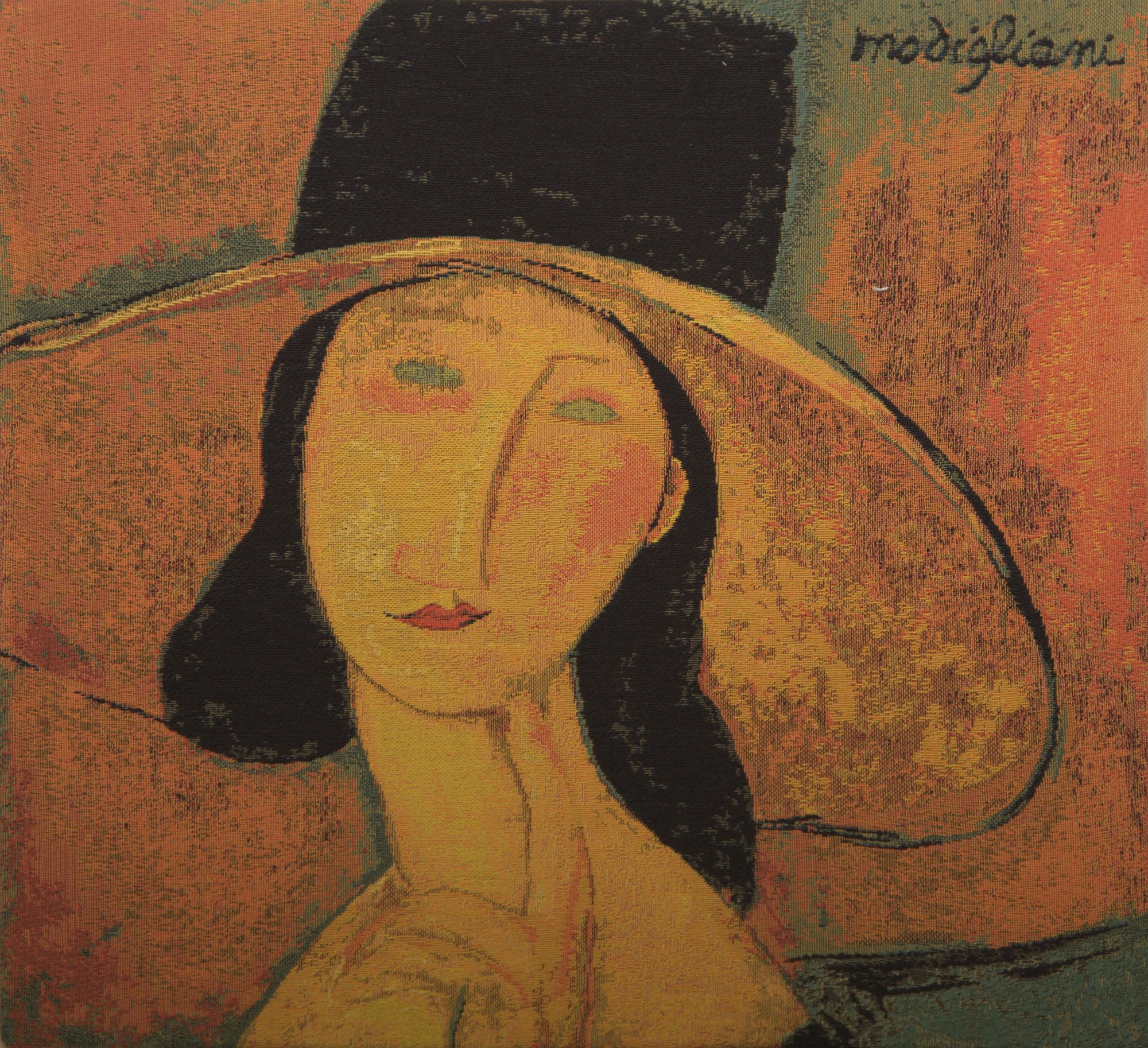 Jeanne Hebuterne in a Large Hat I European Cushion Cover