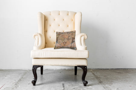 Map of the World Europe Asia Africa French Tapestry Cushion