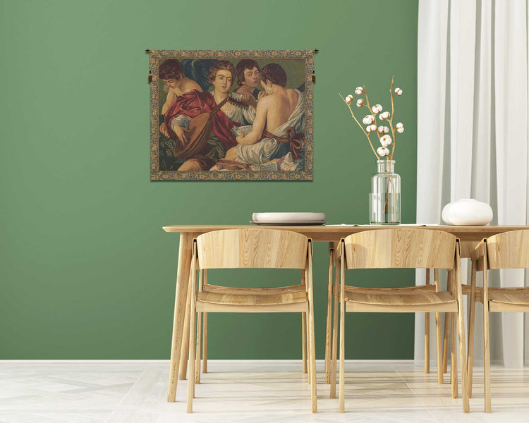 Concerto Caravaggio Italian Tapestry Wall Hanging
