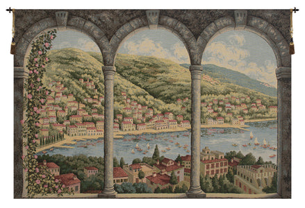Como Lake Italian Tapestry Wall Hanging
