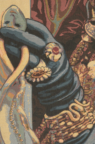 Mask on the Foreground Italian Tapestry Wall Hanging