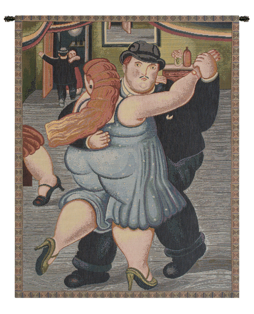 Botero Blu Italian Tapestry Wall Hanging