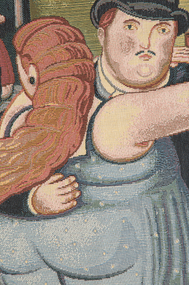 Botero Blu Italian Tapestry Wall Hanging
