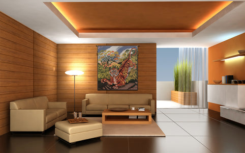 Ligabue Tiger Italian Tapestry Wall Hanging